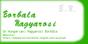 borbala magyarosi business card